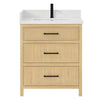 Custom image for Scandinavian Oak with Matte Black Trim / Giotto Quartz / No Mirror