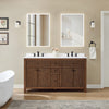 Custom image for Dark Walnut with Matte Black Trim / White Cultured Marble / No Mirror