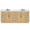 Custom image for Rift Oak with Matte Black Trim / White Cultured Marble / No Mirror