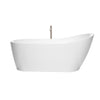 Custom image for White with Shiny White Trim and Brushed Nickel Faucet / 67