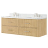 Custom image for Scandinavian Oak with Brushed Nickel Trim / White Quartz / No Mirror