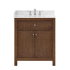 Custom image for Dark Walnut with Brushed Nickel Trim / Carrara Cultured Marble / No Mirror