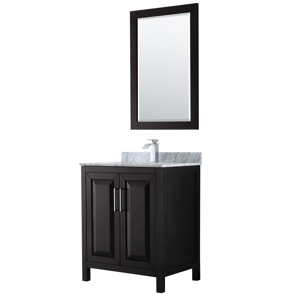 Daria Bathroom Vanity with Countertop 30 inch Single Sink Single hole Faucet Setup