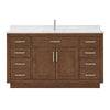 Custom image for Dark Oak with Brushed Nickel Trim / Carrara Cultured Marble / No Mirror
