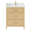 Custom image for Scandinavian Oak with Satin Bronze Trim / White Quartz / No Mirror