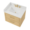 Custom image for Scandinavian Oak with Satin Bronze Trim / White Quartz / No Mirror