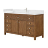 Custom image for Toasted Walnut with Brushed Nickel Trim / Giotto Quartz / No Mirror