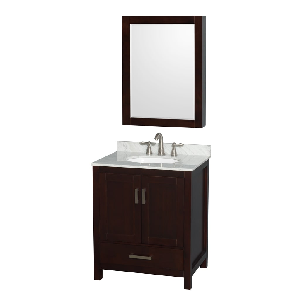 Sheffield Bathroom Vanity with Countertop 30 inch Single Sink 3-hole Faucet Setup