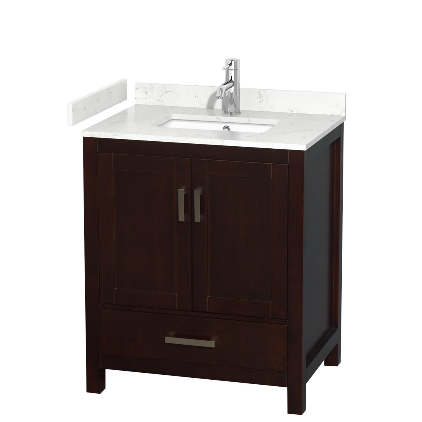 Sheffield Bathroom Vanity with Countertop 30 inch Single Sink Single hole Faucet Setup