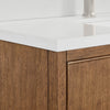 Custom image for Toasted Walnut with Brushed Nickel Trim / White Quartz / No Mirror