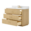 Custom image for Scandinavian Oak with Satin Bronze Trim / White Quartz / No Mirror