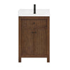 Custom image for Dark Walnut with Matte Black Trim / White Quartz / No Mirror