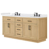 Custom image for Rift Oak with Matte Black Trim / White Quartz / No Mirror