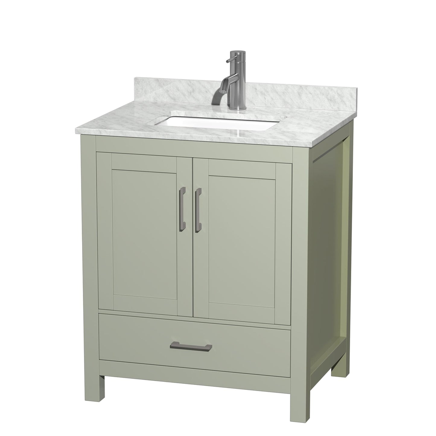 Sheffield Bathroom Vanity with Countertop 30 inch Single Sink Single hole Faucet Setup