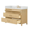 Custom image for Scandinavian Oak with Satin Bronze Trim / Giotto Quartz / No Mirror