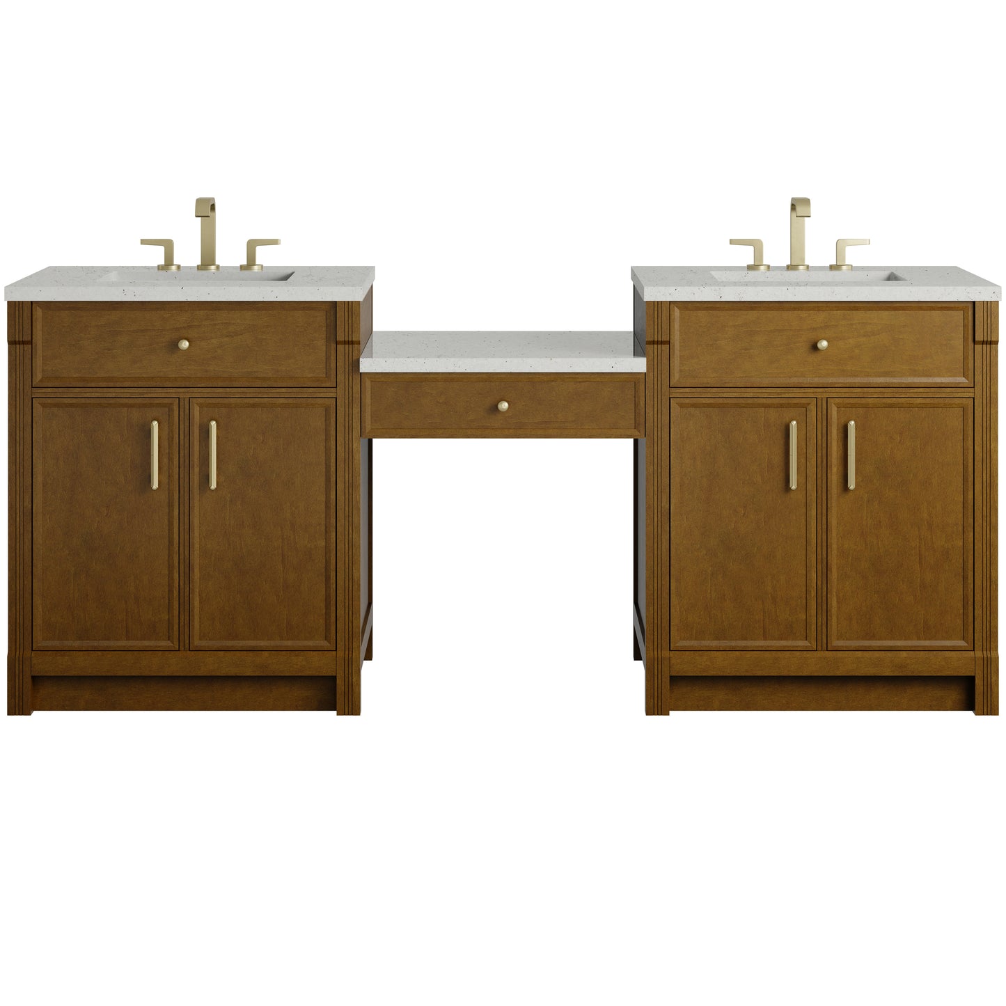 Bellshire 84" Dual Vanity Set with 24" Make-Up Counter