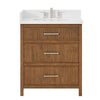 Custom image for Toasted Walnut with Brushed Nickel Trim / White Quartz / No Mirror
