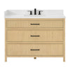 Custom image for Scandinavian Oak with Matte Black Trim / Giotto Quartz / No Mirror