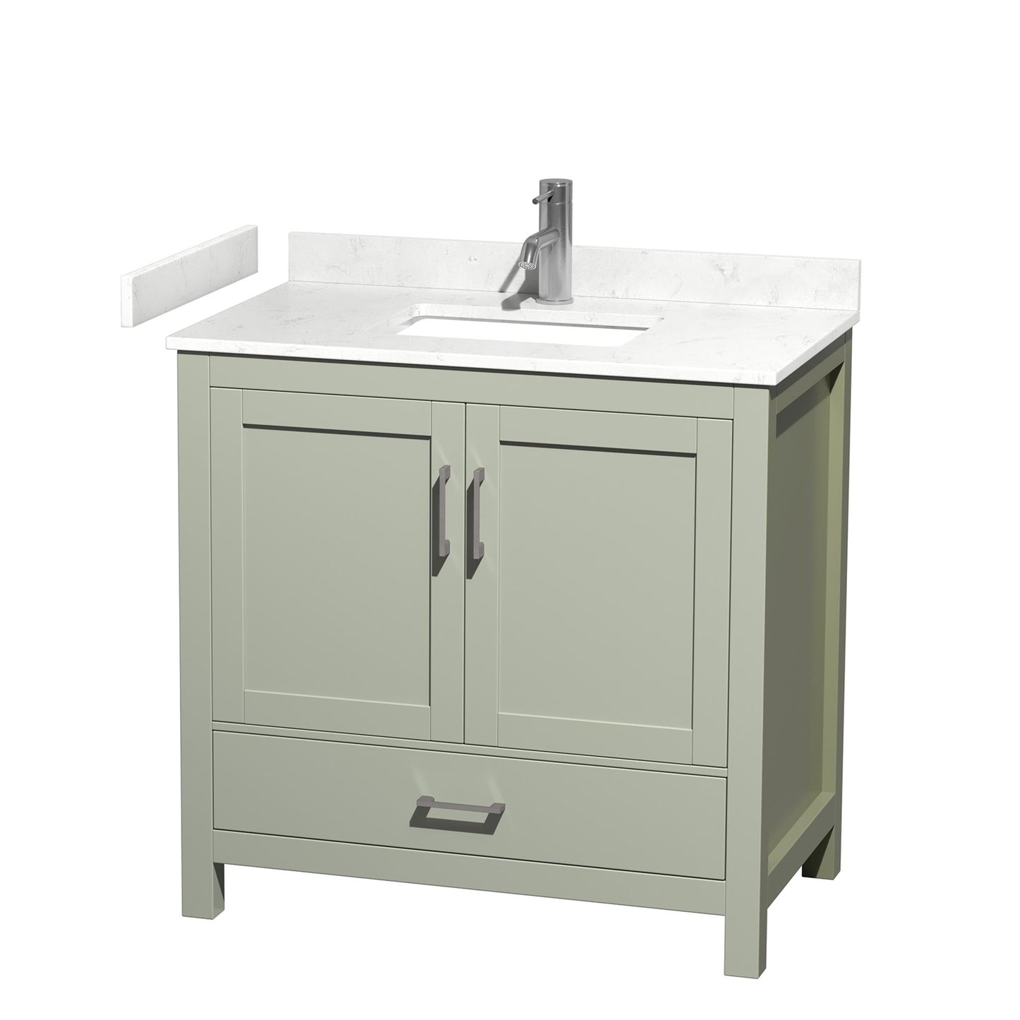 Sheffield Bathroom Vanity with Countertop 36 inch Single Sink Single hole Faucet Setup