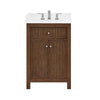 Custom image for Dark Walnut with Brushed Nickel Trim / White Quartz / No Mirror