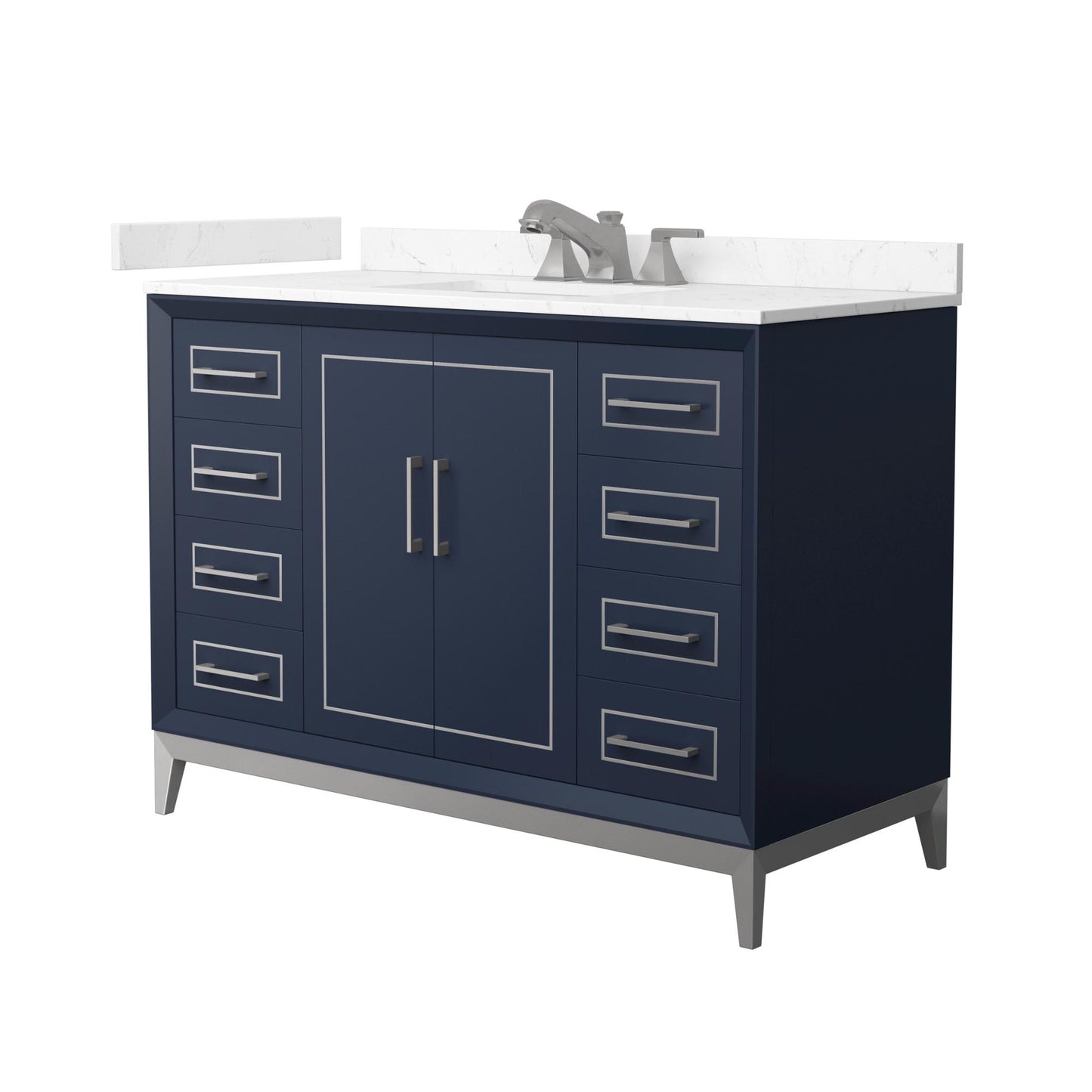 Marlena Bathroom Vanity with Countertop 48 inch Single Sink 3-hole Faucet Setup