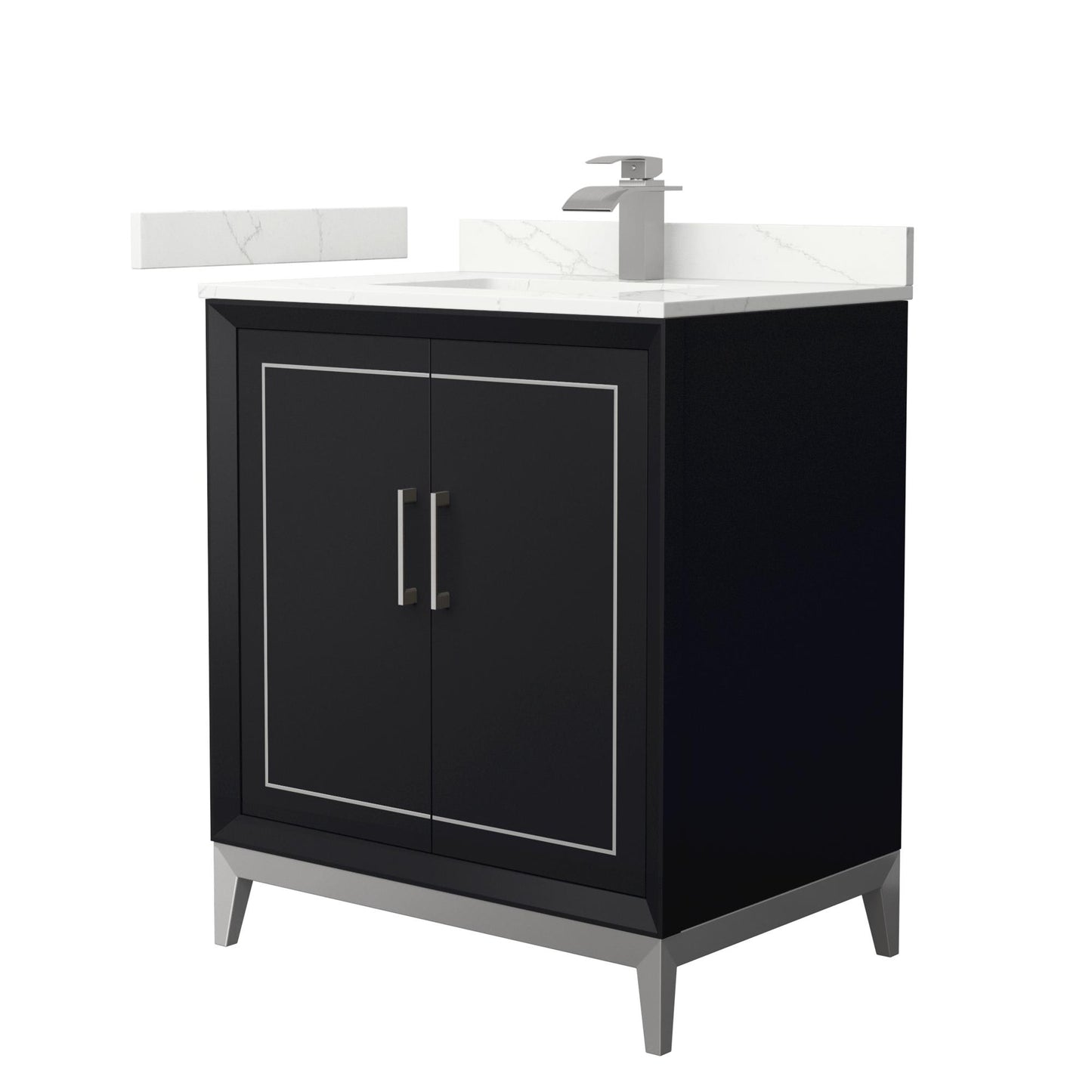 Marlena Bathroom Vanity with Countertop 30 inch Single Sink Single hole Faucet Setup