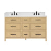 Custom image for Scandinavian Oak with Matte Black Trim / Giotto Quartz / No Mirror