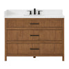 Custom image for Toasted Walnut with Matte Black Trim / White Quartz / No Mirror
