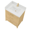 Custom image for Scandinavian Oak with Satin Bronze Trim / White Quartz / No Mirror