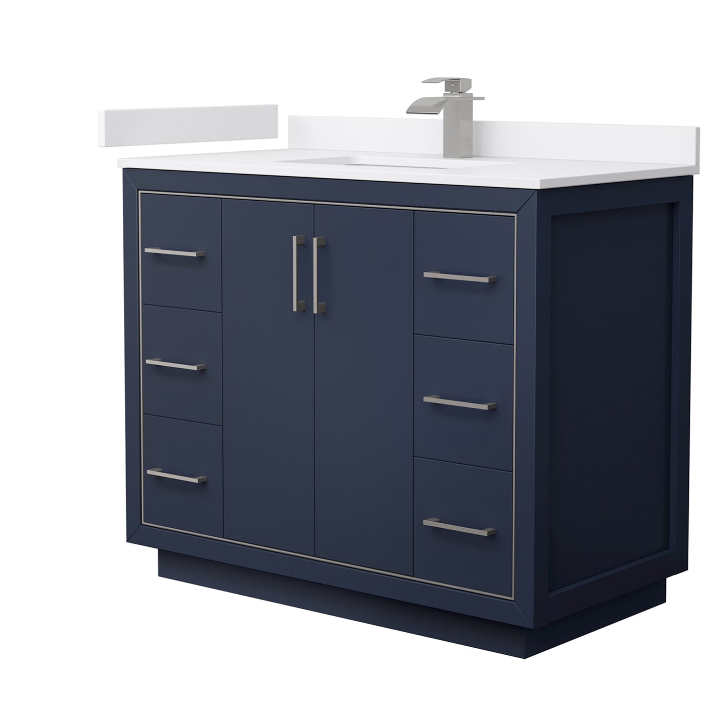 Icon Bathroom Vanity with Countertop 42 inch Single Sink Single hole Faucet Setup