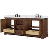Custom image for Dark Walnut with Matte Black Trim / White Cultured Marble / No Mirror