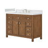 Custom image for Toasted Walnut with Brushed Nickel Trim / White Quartz / No Mirror
