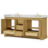 Custom image for Honey Oak with Brushed Gold Trim / Carrara Cultured Marble / No Mirror