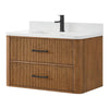 Custom image for Toasted Walnut with Matte Black Trim / Giotto Quartz / No Mirror