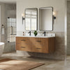 Custom image for Toasted Walnut with Matte Black Trim / White Quartz / No Mirror