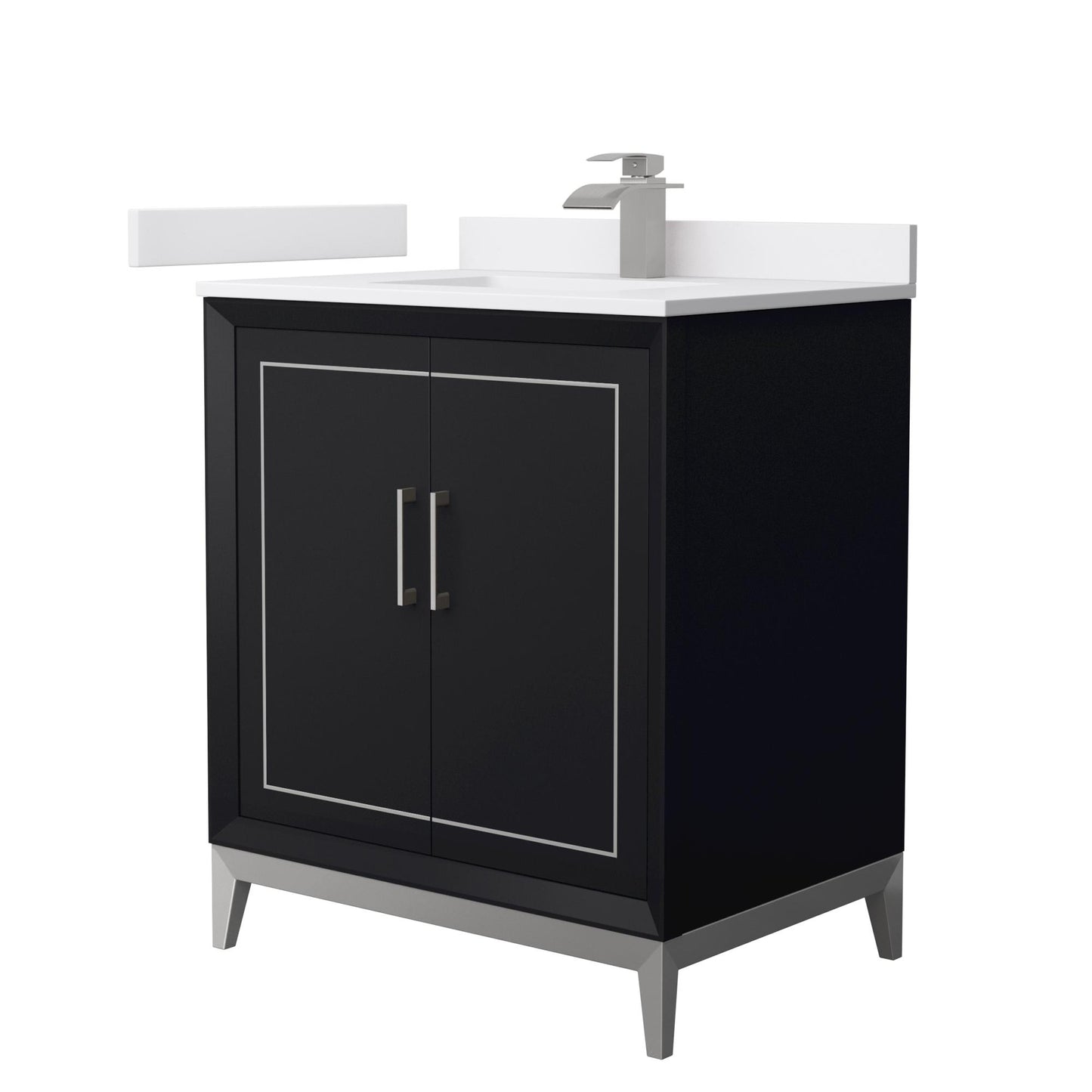 Marlena Bathroom Vanity with Countertop 30 inch Single Sink Single hole Faucet Setup