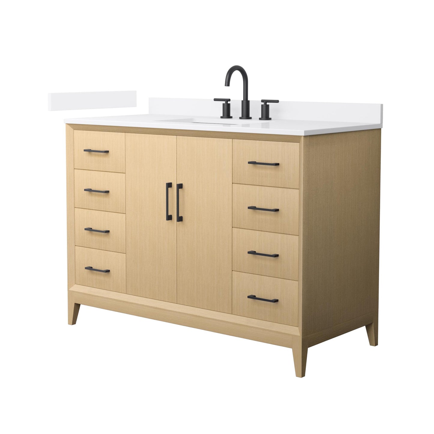 Janna Bathroom Vanity with Countertop 48 inch Single Sink 3-hole Faucet Setup