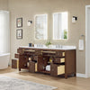 Custom image for Dark Walnut with Brushed Nickel Trim / White Cultured Marble / No Mirror