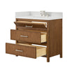 Custom image for Toasted Walnut with Brushed Nickel Trim / Giotto Quartz / No Mirror
