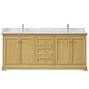 Custom image for Honey Oak with Polished Chrome Trim / Giotto Quartz / No Mirror