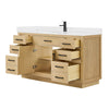Custom image for Rift Oak with Matte Black Trim / White Quartz / No Mirror