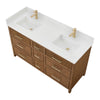 Custom image for Toasted Walnut with Satin Bronze Trim / White Quartz / No Mirror