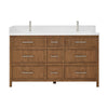 Custom image for Toasted Walnut with Brushed Nickel Trim / Giotto Quartz / No Mirror