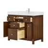Custom image for Dark Walnut with Brushed Nickel Trim / Carrara Cultured Marble / No Mirror