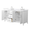 Custom image for White with Brushed Nickel Trim / White Quartz / No Mirror