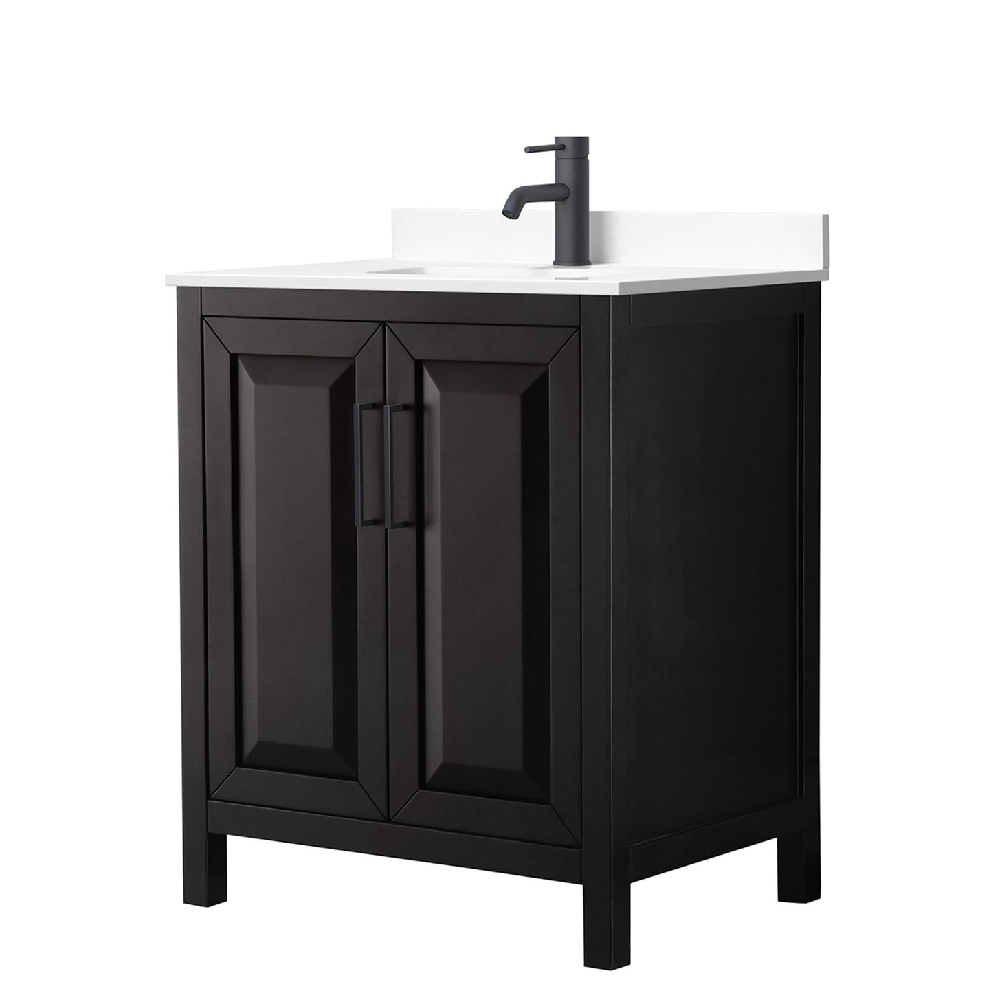 Daria Bathroom Vanity with Countertop 30 inch Single Sink Single hole Faucet Setup