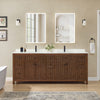 Custom image for Dark Walnut with Matte Black Trim / White Quartz / No Mirror