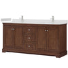 Custom image for Dark Walnut with Polished Chrome Trim / White Quartz / No Mirror