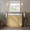 Custom image for Rift Oak with Brushed Nickel Trim / Giotto Quartz / No Mirror