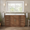 Custom image for Dark Oak with Brushed Nickel Trim / White Quartz / No Mirror